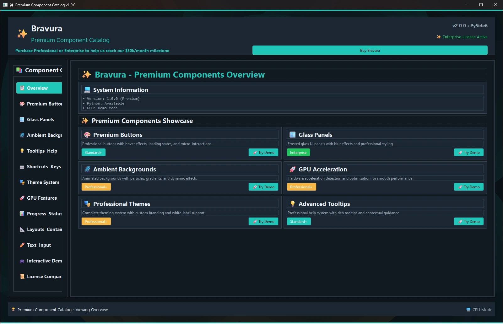 Premium Component Catalog